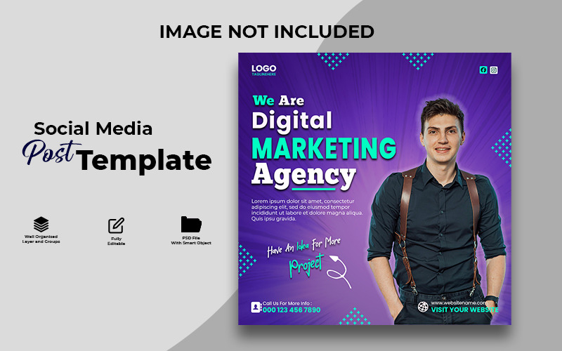 Professional Digital Marketing Agency Flyer Template | Creative Marketing & Advertising Design Social Media