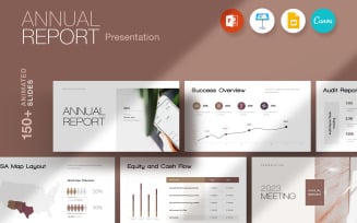Annual Report Presentation with Canva, PowerPoint, Keynote, Google Slides, Indesign