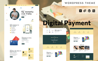 E Wallet - Digital Banking & Card Payment Services WordPress Elementor Theme