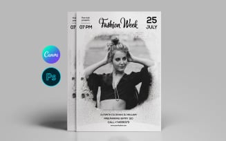 Fashion Week Flyer Template | Elegant Runway Event Design
