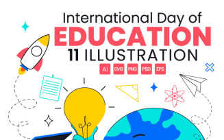 11 International Day of Education Illustration