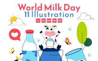 11 World Milk Day Illustration