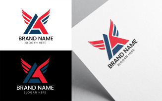 Letter A wing transport logo-988