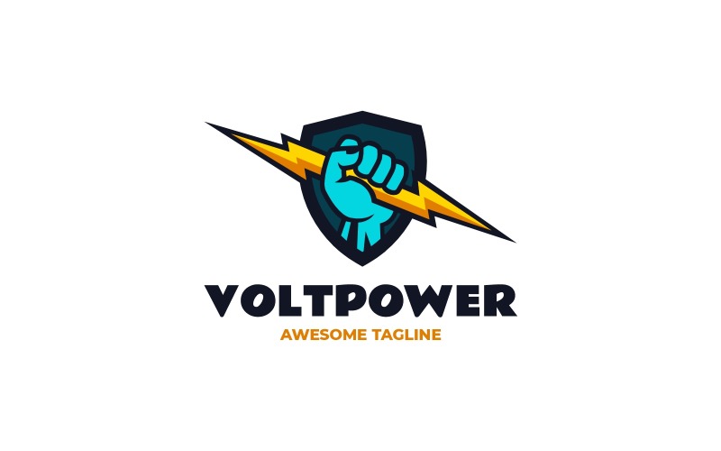 Mascot Volt Power Logo Design Logo Template