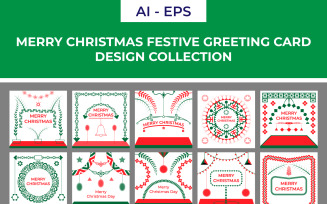 Merry Christmas Festive Social Media Design collection