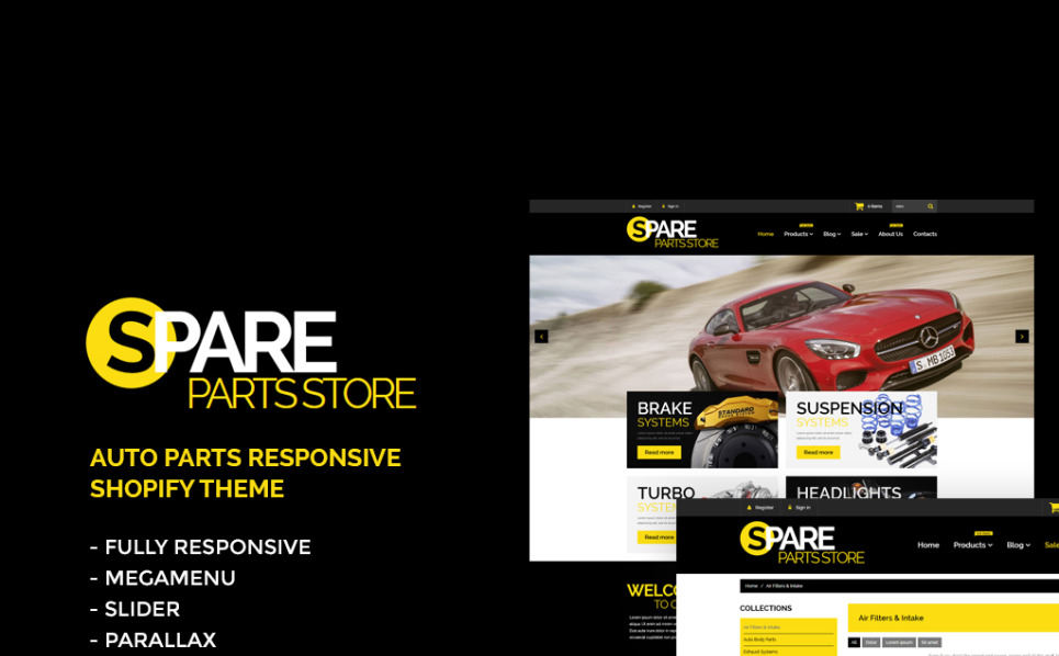 Auto Parts Responsive Shopify Theme 54971