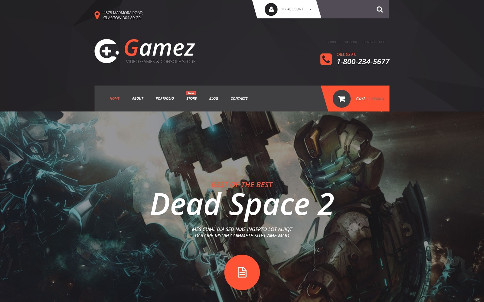 "Gamez" Responsive WooCommerce Thema №54977