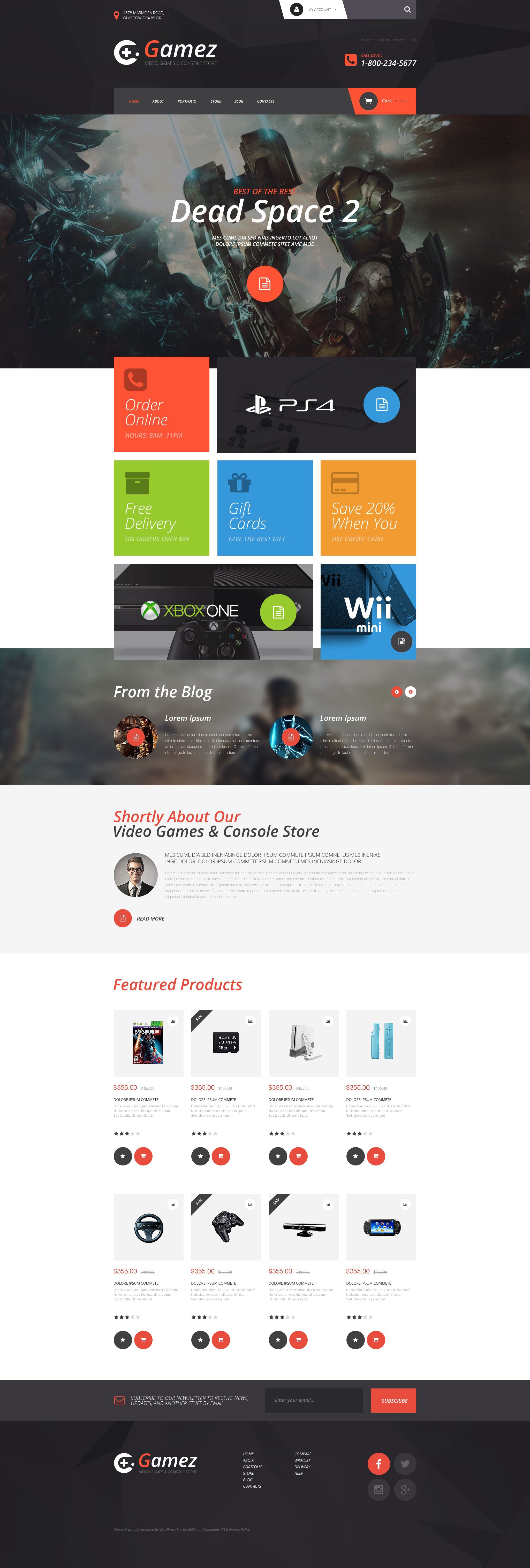 Game Portal WooCommerce Template