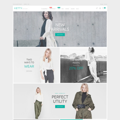 "Ketty Clothing" - адаптивний PrestaShop шаблон #54945