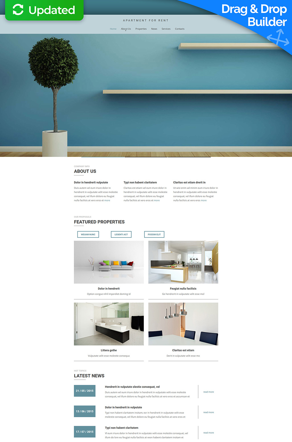 Real Estate Agency Responsive Moto CMS 3 Template New Screenshots BIG