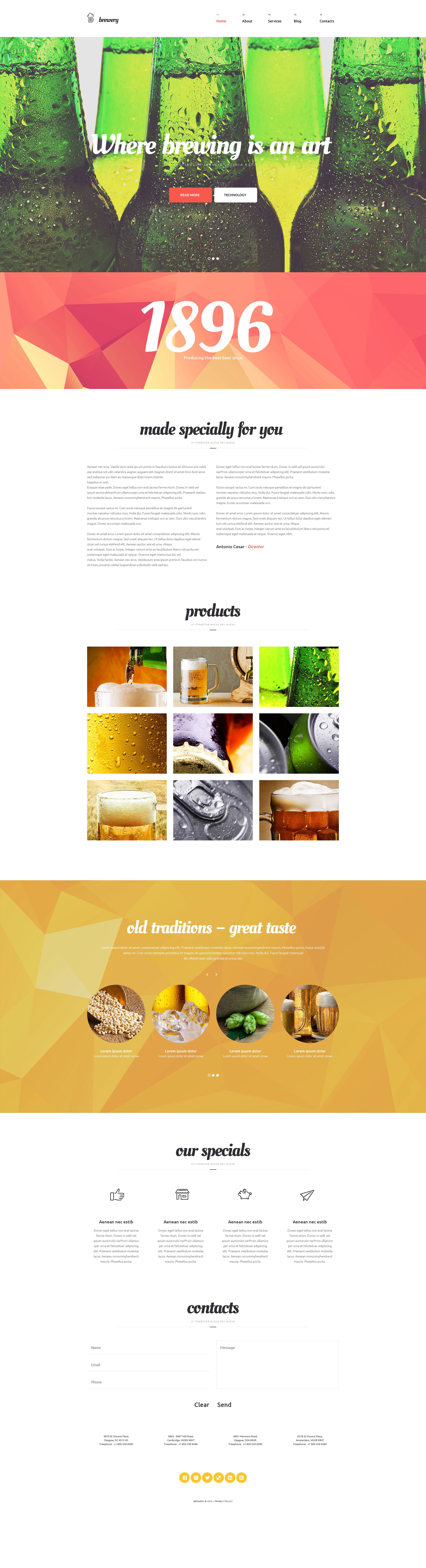 Responzivní WordPress motiv "Brewery" #54935