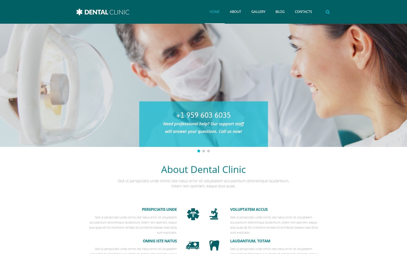 Tema De WordPress "Clínica Dental" #54990 - captura de pantalla