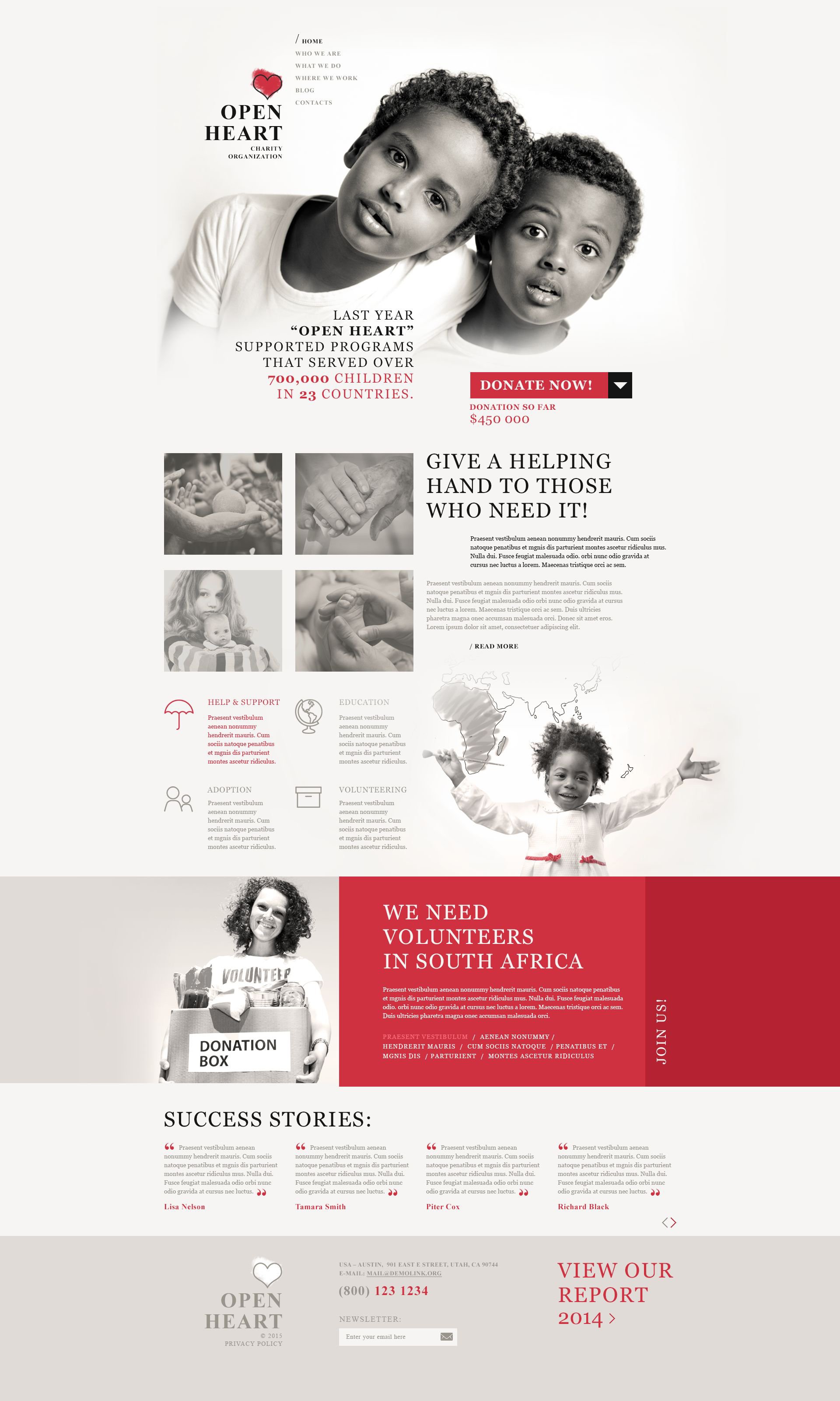 Tema De WordPress "World of Charity" #54940 - captura de pantalla