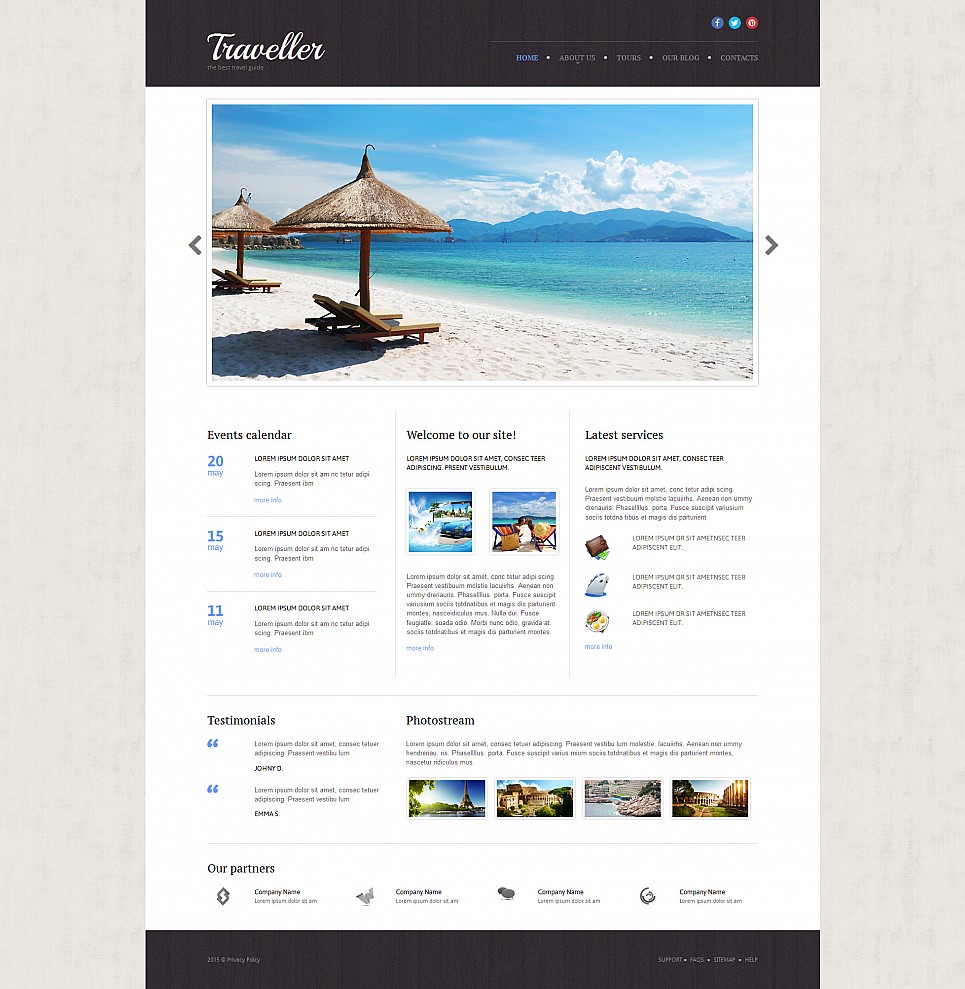 Travel Agency Responsive Moto CMS 3 Template New Screenshots BIG