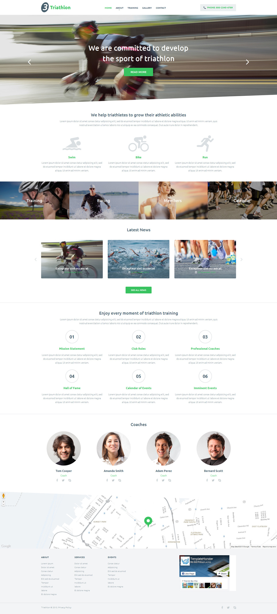 Triathlon Club Website Template New Screenshots BIG