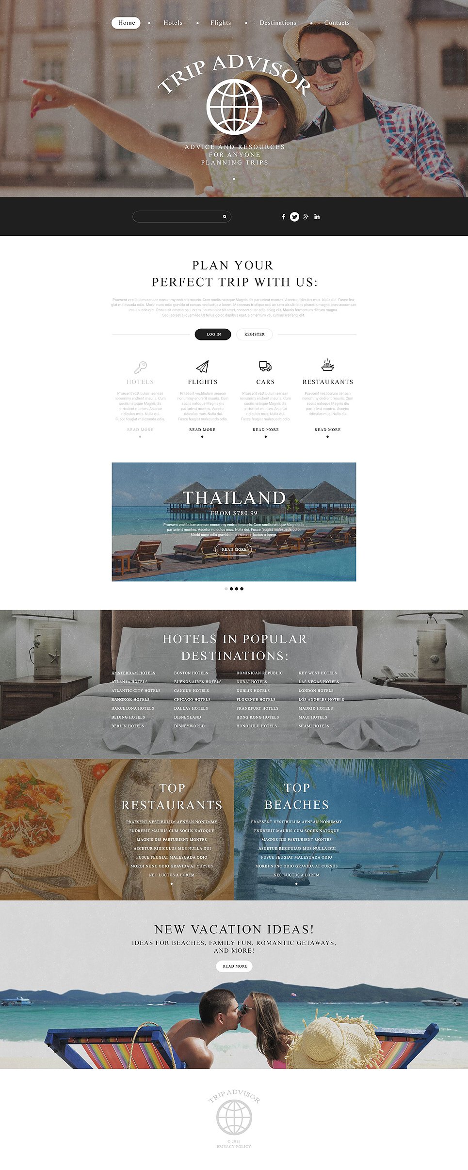 Trip Advisor Website Template New Screenshots BIG