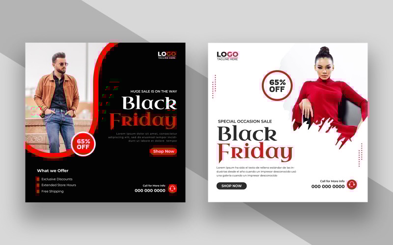 Black Friday Sale Social Media Post Ver-4