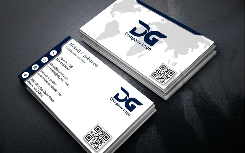 Bold and Stylish Modern Business Card Templates Photoshop PSD Corporate Identity