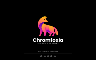 Gradient Modern Fox Logo Design 562