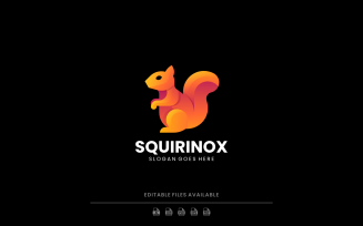 Gradient Modern Squirrel Logo Design
