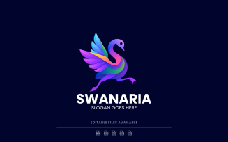 Gradient Modern Swan Logo Design 021