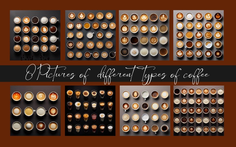 Assortment of coffee cups Illustration