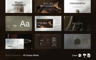Brand Guideline Template with Canva, PowerPoint, Keynote, Google Slides