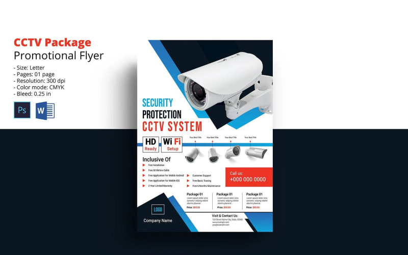 CCTV Package Promotional Flyer Corporate Identity