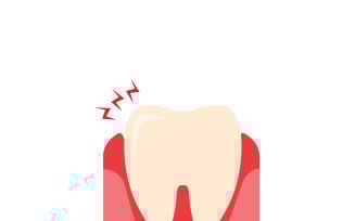 Dental Inflammation Tooth Root Problem Vector Illustration