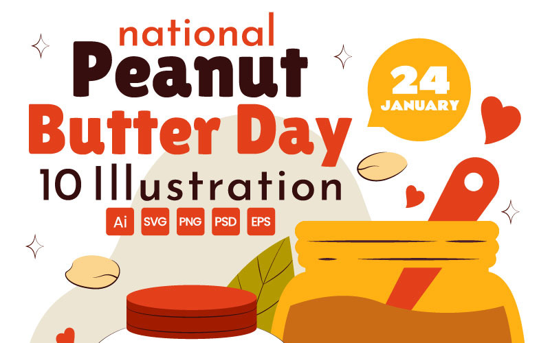 10 National Peanut Butter Day Illustration