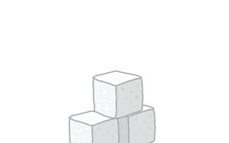 Modern Sugar Cube Vector Design Isolated Illustration
