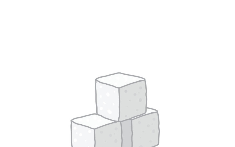 Modern Sugar Cube Vector Design Isolated Illustration Vector Graphic