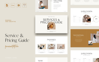 Services & Pricing Guide with Canva, PowerPoint, Keynote, Google Slides Layout