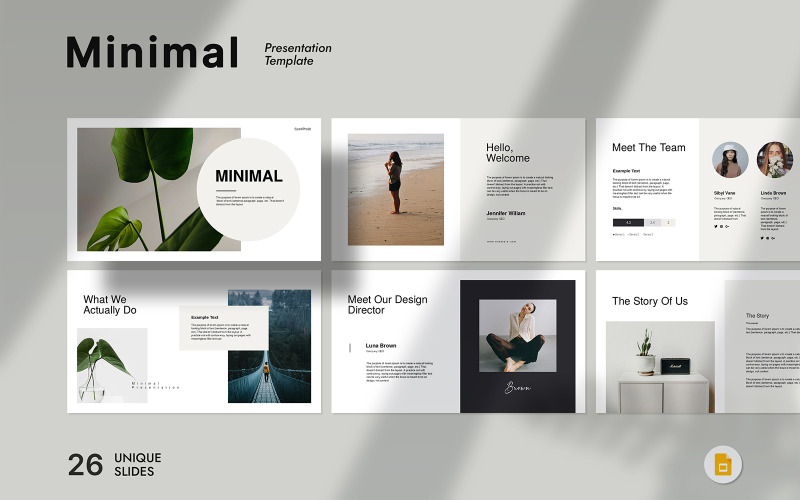 Clean Minimal Google Slides Presentation Layout