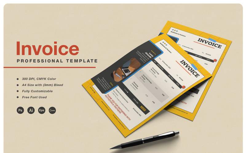 Professional Creative Agency Invoice Corporate Identity