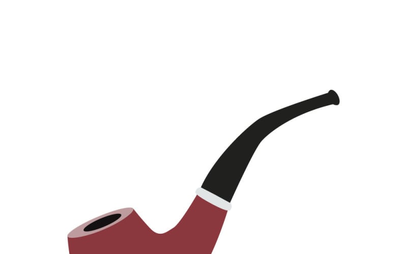 Classic Tobacco Pipe Vintage Style Vector Illustration Vector Graphic
