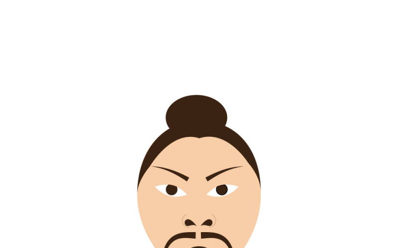 East Asian Man Character Icon Vector Illustration Vector Graphic