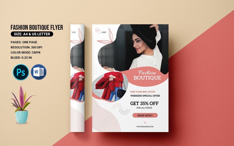 Fashion Boutique Flyer Template Corporate Identity