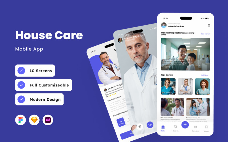 Health Care - Doctors Appointment Mobile Apps UI Element