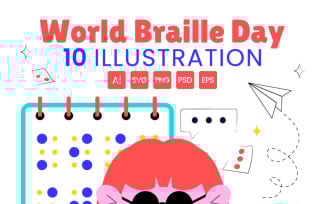 10 World Braille Day Illustration
