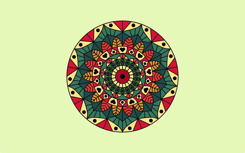 Mandala Creative Elegant Colorful background Background