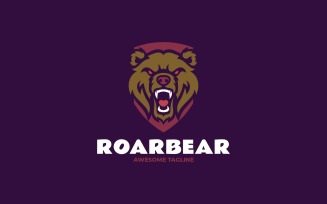 Mascot Head Bear Logo Design 514