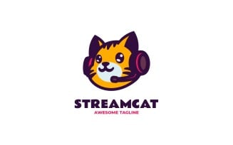 Mascot Modern Cat Logo Design 21