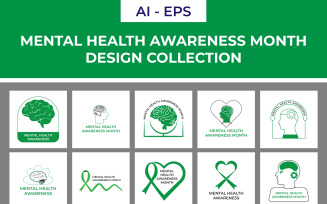 Mental Health Awareness Month Social Media Design Collection
