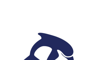 Minimalist Abstract Dolphin Logo Vector Illustration