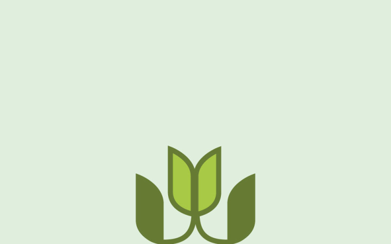 Modern Green Leaf Logo Design for Eco Brands Logo Template
