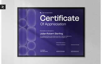 Purple Modern Certificate