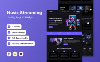 Symphra - Music Streaming Landing Page