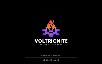 Gradient Modern Bonfire Logo Design