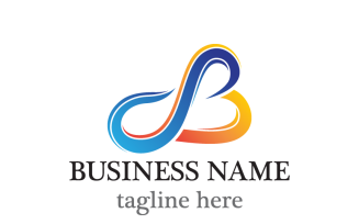 Letter B and Infinity Logo Template